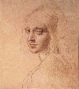 LEONARDO da Vinci Portrat of a Madchens Germany oil painting artist